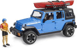 Bruder - Jeep Wrangler Rubicon with kayak and kayaker