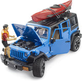 Bruder - Jeep Wrangler Rubicon with kayak and kayaker