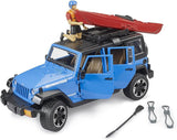 Bruder - Jeep Wrangler Rubicon with kayak and kayaker